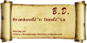 Brankován Donáta névjegykártya